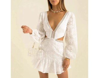 V-Neck Lace Dress